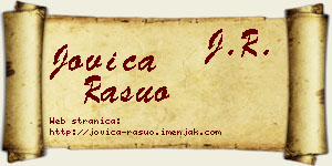 Jovica Rašuo vizit kartica